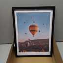 12x16 Picture Frame Black with 11x14 Mat, Display Photo 11x14 with Mat or 12 x 16 Without Mat, Wall Hanging Large Frame with Plexiglass, Black