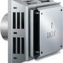 Zonon Direct Vent Horizontal Square Termination Cap 4 x 6-5/8, Heavy Duty Galvanized Steel Exhaust Cap for Fireplace, Stove and Boiler Venting Weather Resistant