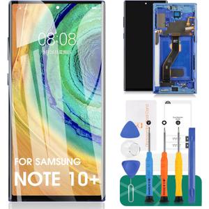 OLED for Samsung Note 10 Plus Screen Replacement for Samsung Galaxy Note 10 Plus 4g/5g LCD Screen for Galaxy SM-N975 SM-N976 LCD Touch Screen Digitizer Assembly Repair Kits with Frame (Blue)