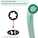 10 Packs, Each 6.56 ft(2 m) Kink Resistant Oxygen Tube, with Inner 6-Channel Design, Including Y and Straight Connectors