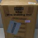 Sakugi Storage Shelves - 5 Tier Shelf Organizer, Heavy Duty Garage Shelving Unit with Leveling Feet, Stable Metal Shelves Organizer for Pantry, Kitchen and Closet, 33.0" W x 12.6" D x 72.0" H, Black