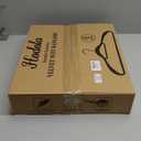 6 Pack Velvet Suit Hangers for Men with 360 Rotating Hooks, Space-Saving Non-Slip Jacket Hangers for Dress, Pants, Shirts, Skirts, Ties (Black)