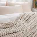 PHF Luxury Soft Fleece Blanket Queen Size, No Shed No Pilling, 380GSM Fluffy Cozy Throw Blankets for Bed, 90"x90", Lightweight Warm Bedding for Home Decor, Ideal Gift for Women, Oak