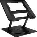 Adjustable Laptop Stand for Desk Ergonomic Laptop Risers with 360 Degree Rotating Base Foldable Notebook Computer Holder