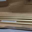 1 Inch Luxury Gold Double Curtain Rods 72-144 Inches (6 to 12 Ft), USFOOK Telescoping curtain pole with Sparkling Foil Finials, Long Double Window Rods for Kitchen, Patio