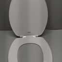 Bemis 1500EC 146 Almond Elongated Molded Wood Toilet Seat with Easy-Clean & Change Hinge