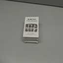 6 x Cat Eye Nails Short Squoval, Shimmery Black, Small Size Press on False Nails, 24 Reusable Fake Nails With Stick on Adhesive Tabs