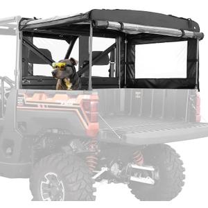 KEMIMOTO UTV Soft Cargo Camper Bed Cover Rack Compatible with Polaris Ranger 570 Full-size/XP 900/1000 / XP 1000 / Crew XP 1000 2013-2024 Rear Camper Top Canvas Cover Accessories
