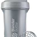 BlenderBottle Classic V2 Shaker Bottle Perfect for Protein Shakes and Pre Workout, 20-Ounce, Pebble Grey