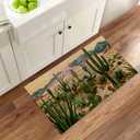 Lush Cactus Indoor Door Mat, Welcome Desert Scenic Door Mats Inside for Front Door Living Room Bedroom, Non Skid Doormat for Kitchen, Entry Rug for Office Apartment Home Decor 17x29.5 Inch