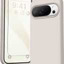 GONEZ for Google Pixel 10/Pixel 10 Pro Case, Liquid Silicone Case with Screen Protector, Full Body Protective Cover, Anti-Scratch Soft Microfiber Lining, Shockproof Phone Cover 6.3", Stone