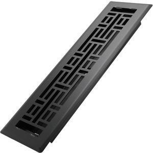 2x12 Inches Heavy Duty Walkable Floor Register Easy Adjust Air Supply Lever Floor Vents - Seattle Design - Vent Cover for Home Floor - Matte Black