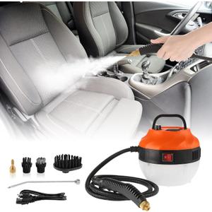WICHEMI Steam Cleaner Steamer for Cleaning 1800W High Pressure High Temperature Handheld Steam Cleaner for Car Detailing Multifunction Portable Steam Cleaning Machine for Home Kitchen Use (Orange)