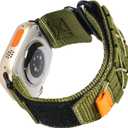 Nylon Apple Watch Bands For Men Para Apple Watch 42mm 44mm 45mm 46mm 49mm,Series11/10/9/8/7/6/5/4/3/2/1/Ultra2/3,Sport Loop Band Comfortable Braided Stretchy,Velcro Tactical Braided Generation Mens (Upgraded green)