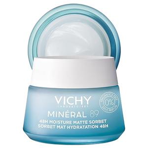 VICHY Minéral 89 Matte Sorbet Face Moisturizer For Oily Skin, Hyaluronic Acid + Niacinamide + Salicylic Acid, Shine Control, NonGreasy Refreshing Gel Mattifying Moisturizer