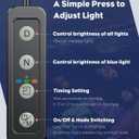 Pawfly Aquarium Light for 1-3 Gallon Saltwater Fish Tanks, Clip On LED Reef Light for Corals, Dimmable USB Aquarium Lamp with Full Spectrum Lighting and Timer (Adapter Not Included)