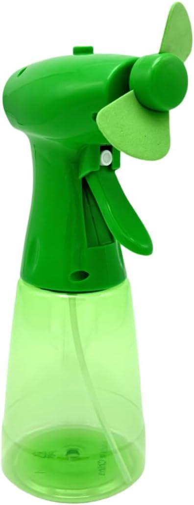 Portable Misting Fan, Battery Powered, Compact Cooling Fan for Home, Office and Outdoors (Green)