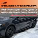 2025-2026 Toyota Camry Hybrid LE & Gas LE 16 Inch Wheel Skins, Gloss Black Snap-On Wheel Covers for Factory Alloy Wheels, OEM# 42611-AQ010, Set of 4