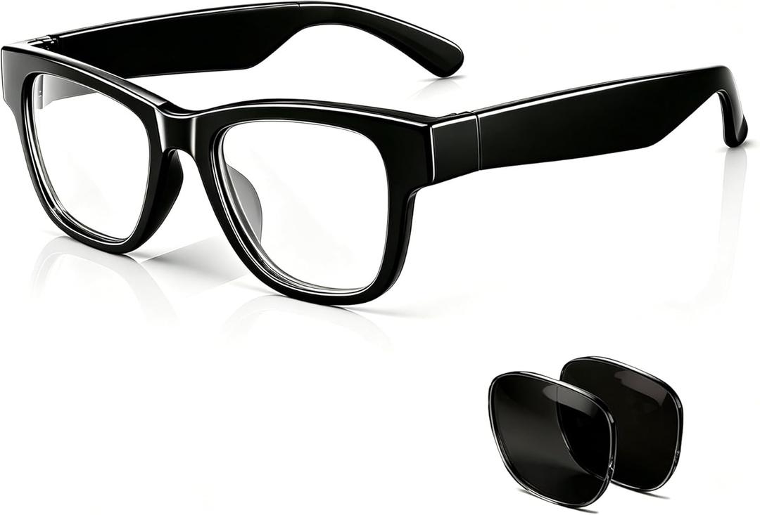 AI Smart Glasses with Chat GPT, Bluetooth Glasses with 164 Languages for Men and Women, Music Playback & Hands-Free Calls, Color-Change Lens, Voice Assistant