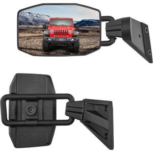 JOYTUTUS Wrangler Mirrors Doors Off Compatible with Wrangler JK TJ 1997-2018, Easy-Install Quick Release No Vibrate & Wobble Wrangler Doorless Side Mirrors for Safe Doors Off Driving (Not Fit JL)
