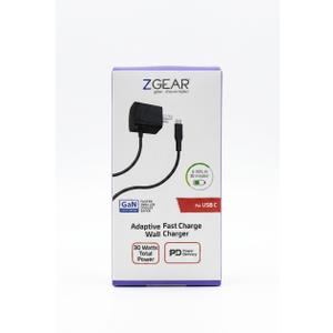 ZGear Adaptive Fast Charge Wall Charger, 30 Watts Total Power, For USB C