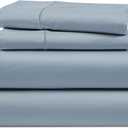 100% Egyptian Cotton King Size Sheets- Naturally Breathable & Durable Winter Comfort, Ultra-Soft Hotel Comfort with 15" Deep Pocket King Sheet Set, Silky Sateen Weave Luxury You Can Feel- French Blue