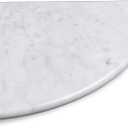 9'' Natural Marble Corner Shower Shelf for Bathroom, Marble Corner Shelves for Bath Wall Mounted Both Side Polished (9"X9"X 5/8" Carrara White)