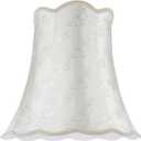 Aspen Creative 34002 Transitional Scallop Bell Shape Spider Construction Lamp Shade in Ivory, 16" wide (10" x 16" x 15")