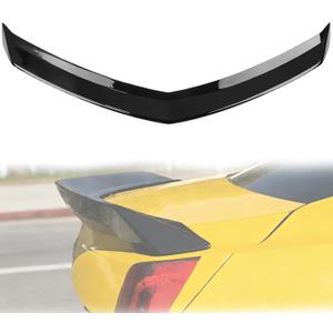 Rear Spoiler Wing for Cadillac ATS 2013-2019 4-Door Sedan, V Type Gloss Black Auto Exterio ABS Tail Trunk Lip Spoiler Wing Aerodynamic Styling