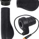 FT76X Ebike Half Twist Throttle, Half-Twist Handle with Waterproof Plug, Ebike Thumb Throttle, Fit for 12V-72V Speed Accelerator Ebike MTB