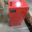 VEVOR 30 Gallon Fuel Caddy, Gas Storage Tank & 4 Wheels, with Manual Transfer Pump, Gasoline Diesel Fuel Container for Cars, Lawn Mowers, ATVs, Boats, More, Red