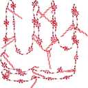 obmwang 10ft Christmas Candy Cane Swirl Peppermint Bead Garland - Red & White