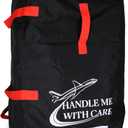 Large Stroller Travel Bag for Airplane, for Single Standard & Double Strollers, Water-Resistant Padded Stroller Cover Stroller Check Bag for Air Travel, Black