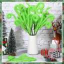 8 Pcs Lime Green Furry Picks for Christmas Tree 15'' Christmas Curly Tree Sticks Green Christmass Trees Topper Decorations Xmas Trees Fillers Branches Ornaments Stems for Holiday Xmas Decor