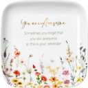 Crisky You are Awesome Jewelry Ring Dish for Women Birthday Gifts Encouragement Gift, Inspirational Gifts Friendship Trinket Tray for Her Sisters Daughters Friend Cowoker Mom Aunt Female 4.5"