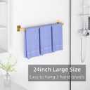 Bathroom Towel Bar, 24 Inch Towel Racks for Bathroom Wall Mounted, Heavy Duty Bath Hand Towel Holder Organizer, Modern Home Decor Towel Rod Bathroom Hardware Accessories, Gold
