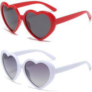 OZPYKAE Women Polarized Love Heart Sunglasses,Fashion Cute Heart Glasses Vintage Eyewear Sunglasses for Ladies