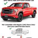 in-Channel Window Rain Guards Fit for 2019-2026 Chevy Silverado/GMC Sierra 1500 Double Cab,Truck Extra Durable Window Visors Window Deflectors Vent Visors Vent Shades Car Accessories-4 pcs