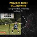 SKLZ PitchBack Baseball and Softball Pitching Net and Rebounder, Black/Red, 2' 9" x 4' 8"