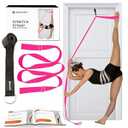 Stretching Strap With Door Anchor - Stretching Equipment to Improve Legs Flexibility - Splits Trainer For Home Ideal In Ballet, Dance, Cheerleading, Taekwondo, Yoga, Pole Dancing & Gymnastics (Black)