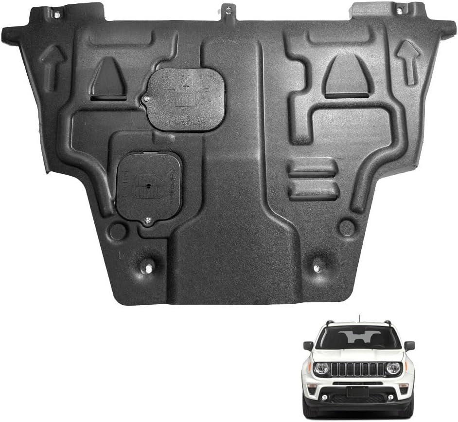 Engine Splash Shield Fit for Jeep Renegade 2015-2024 Engine Case Guard Under Cover Compatible with Renegade 2019-2024 Front Engine Guard Mud Flaps
