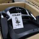 COLAMY Ergonomic Mesh Office Chair with Footrest, High Back Computer Executive Desk Chair with Headrest and 4D Flip-up Armrests, Adjustable Tilt Lock and Lumbar Support-Black