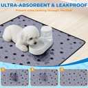 Fostanfly Non-Slip Washable Pee Pads for Dogs, 2 Pack Large 63"x63" Ultra-Absorbent and Leak-Proof Reusable Potty Training Pads for Dogs and Cats Puppy Pads