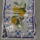 3sscha 50Pcs Capri Lemon Party Favor Bag Blue Tiles Yellow Lemon Plastic Waterproof Goodie Bag Citrus Fruit Rectangular Gift Bags for Kids Birthday Baby Shower Decoration Party Favor Supplies