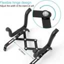 2 x lotmusic Ukulele Violin Stand Holder Foldable for Soprano Concert Tenor Ukelele 4/4 3/4 2/4 1/4 Violin Metal Black From Kmise