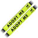 Tuff Pupper Waterproof Leash Sleeve | Fits Any Standard Size 1 Inch Wide Leash | Dual Sided Message | Durable Neoprene & Silicone | Odor & Stink Proof | Easy Secure On & Off (2 Pack, Adopt Me)