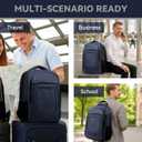 AREYTECO Laptop Backpack, 17 Inch Travel Backpack Airline Approved, Business Anti Theft Slim Sturdy Work Computer College High School Backpack Bag Fits 17.3 Inch Notebook for Men Women, Blue