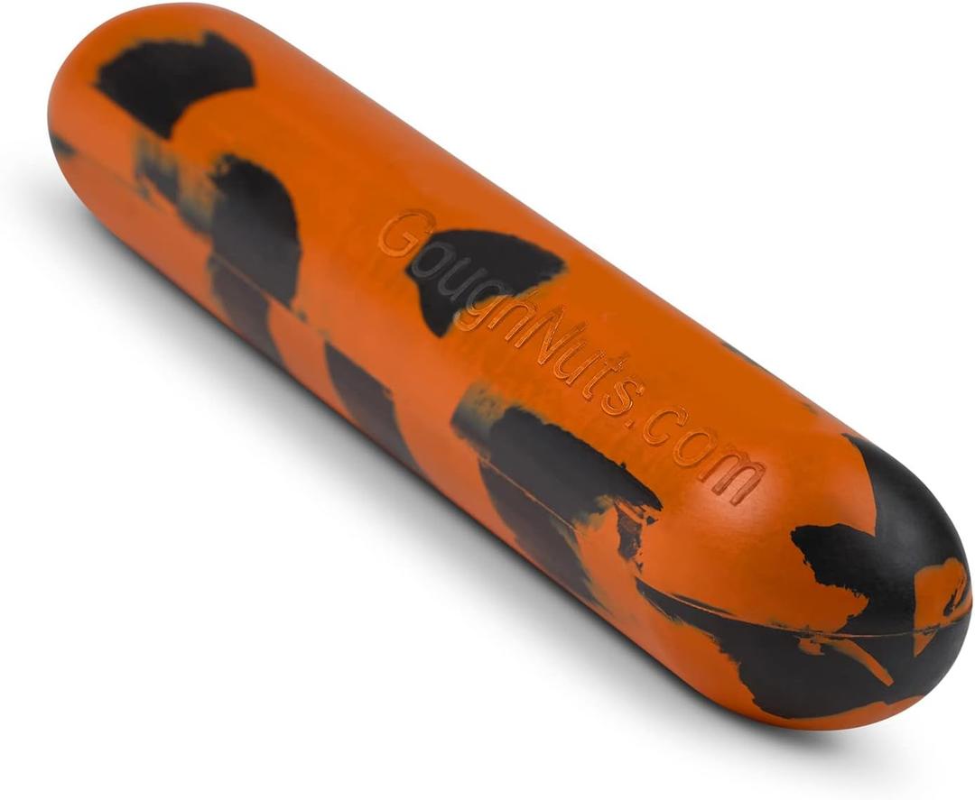 Goughnuts  Dog Toys for Aggressive Chewers | Virtually Indestructible Dog Toy Stick for Medium Breeds Such as Pit Bulls | Heavy Duty Dog Toy | Orange (Medium (30-70 lb) (Original Size))