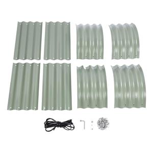 WOHPNLE Raised Garden Bed Galvanized Planter Box, Large Steel DIY Outdoor Rot-Resistant Garden Bed with Open Bottom Planter for Vegetables Fruits Flowers(Light Green) 18 Pcs 13x13 inch