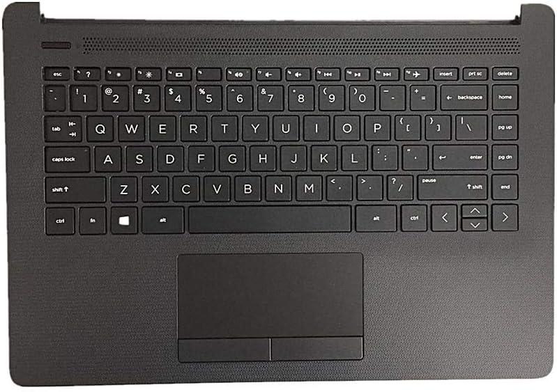 Replacement for HP 14-cm 14T-CM 14Z-CM 14-CK 14-ck 14-cm 14-dg 14q-cs 14q-cy Laptop Upper Case Palmrest Keyboard Assembly Part L23239-001 6070B1306301 Top Cover Black